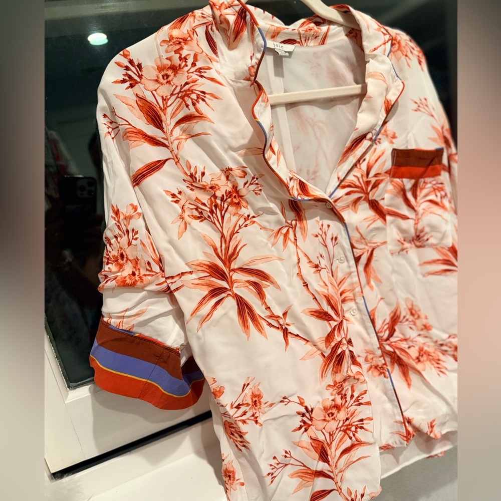 👘Joie Bayley Kimono Sleeve Button Down Top, Size XS - Picture 12 of 14